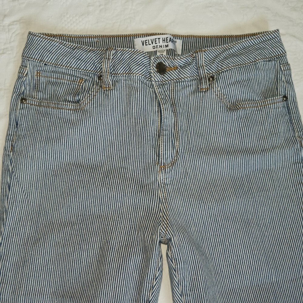 Velvet Heart Striped Skinny Jeans